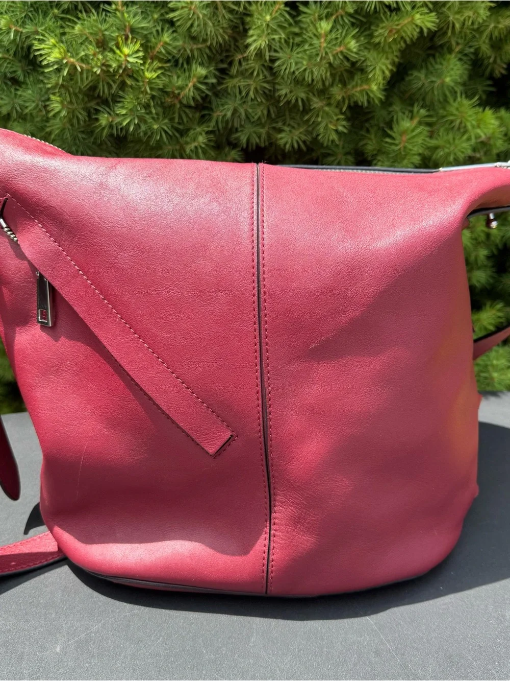 Marc Jacobs “The Sling” Burgundy Leather Hobo Bag